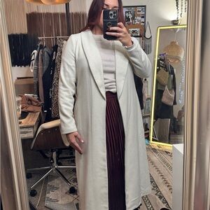 Winter Cream Duster Longline Coat – Womens Size L